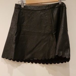 Club monaco leather skirt